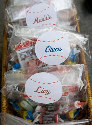 baseball treat bags
