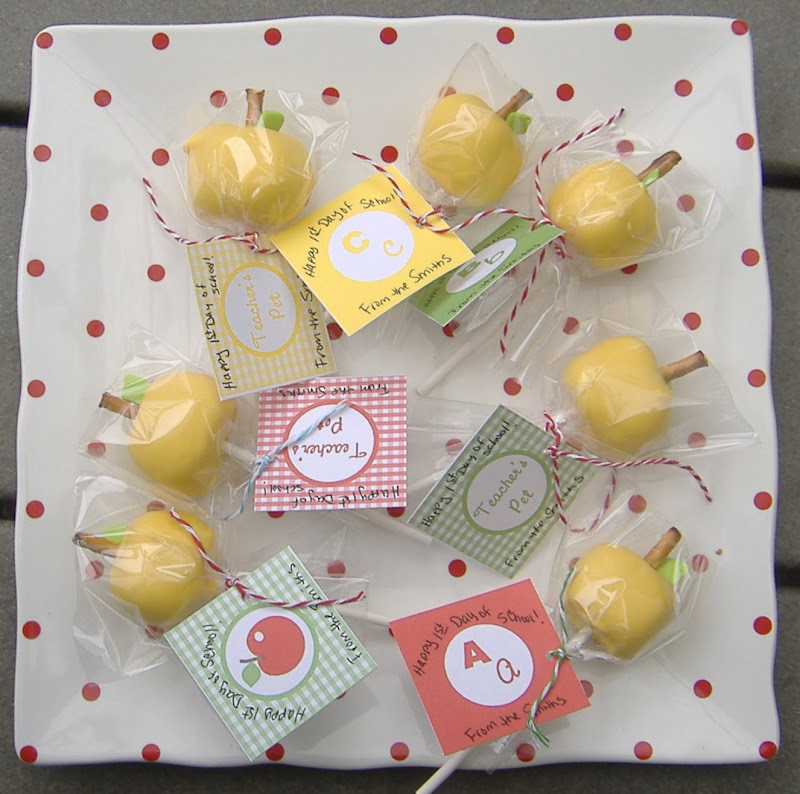 yellow apple cake pops