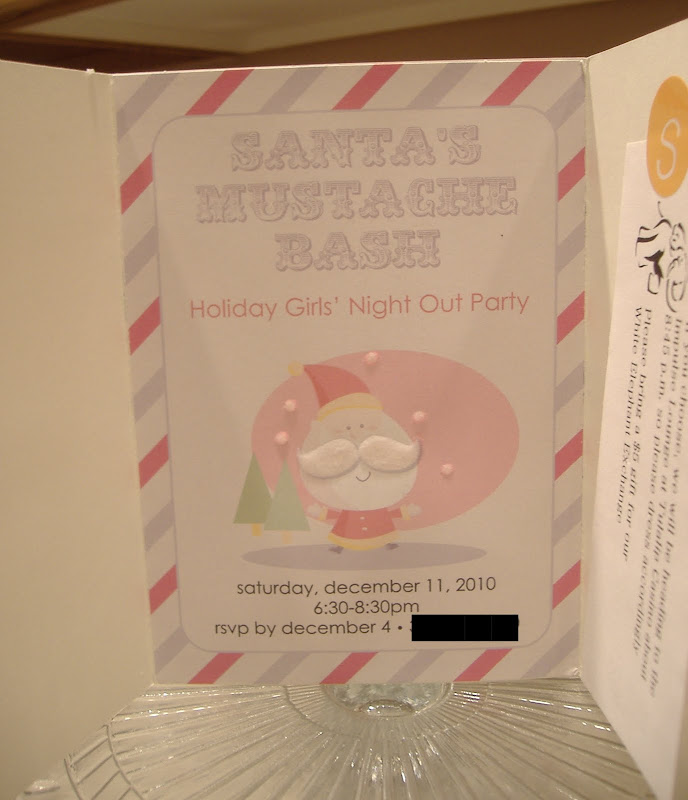 Santa's Mustache Bash invite