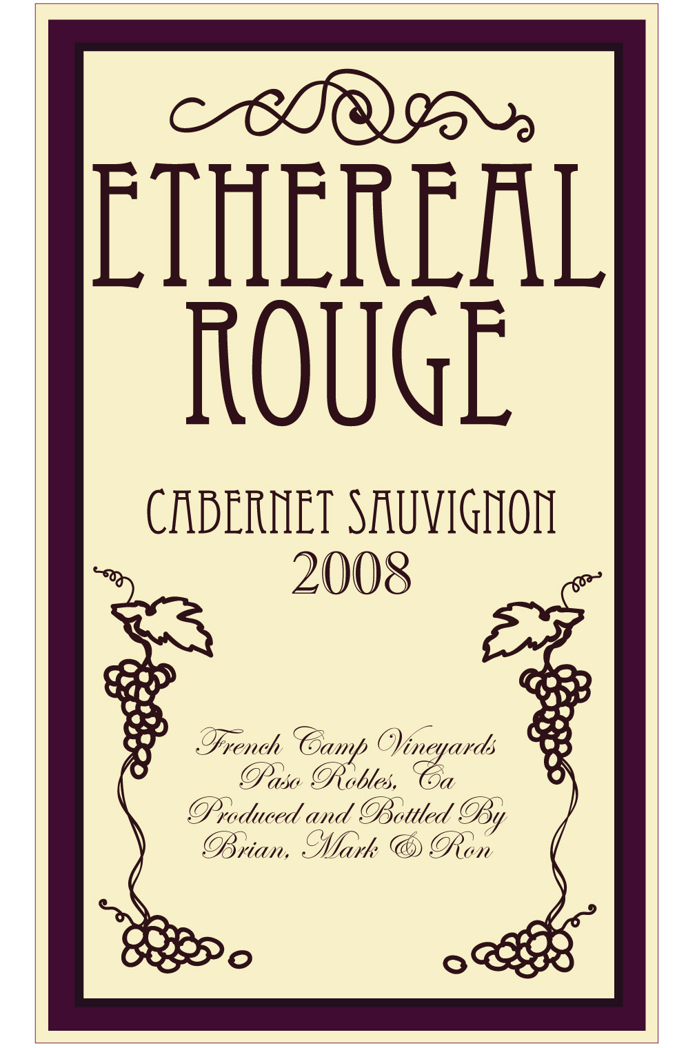 Sam's Sketchbook Wine Bottle Label