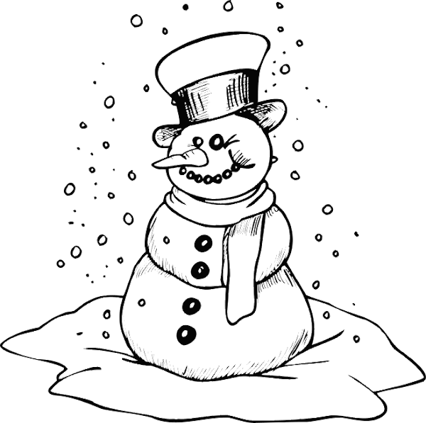 Winter Printable Snowman Coloring Pages