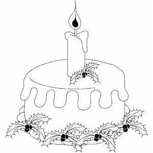 Christmas Cake Coloring Pages | Team colors