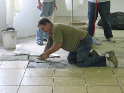 Ron laying tile