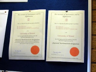 University of Bristol IMA Programme Approval Certificates