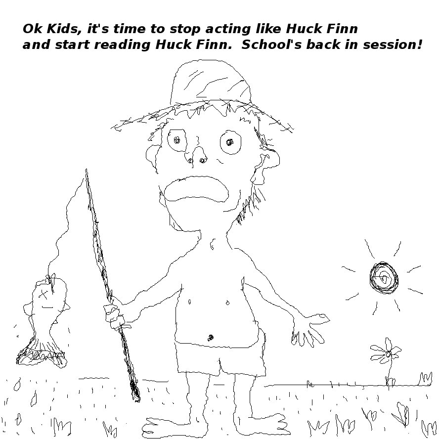 Cartoon Huckleberry Finn