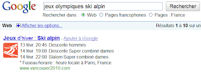 JO 2010 avec Google