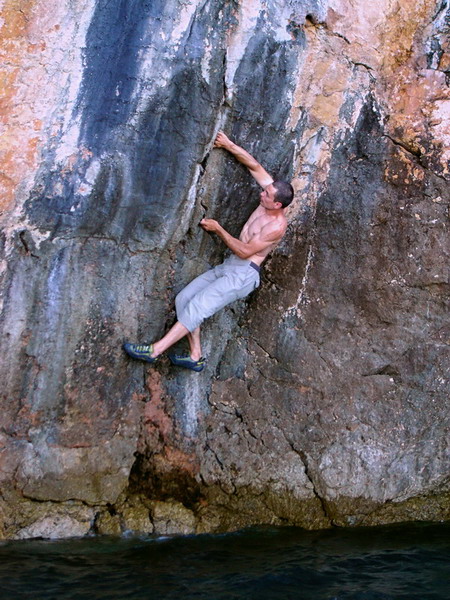 Otok Rab, Rajska prečnica, 6a, 100 m, deep water solo