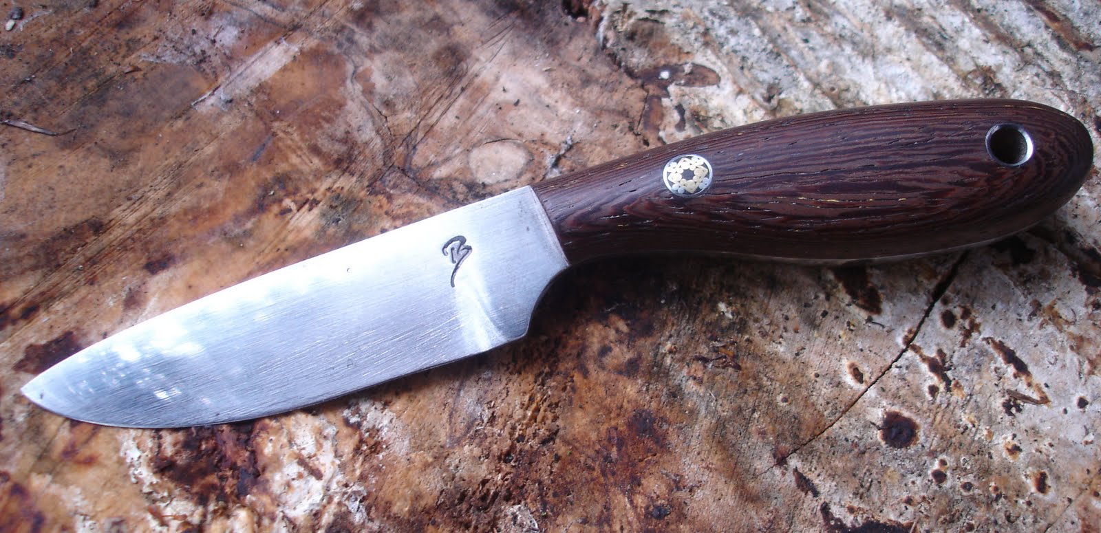 Stuart Barker PSK with handle by me. Stewart J Light Knives