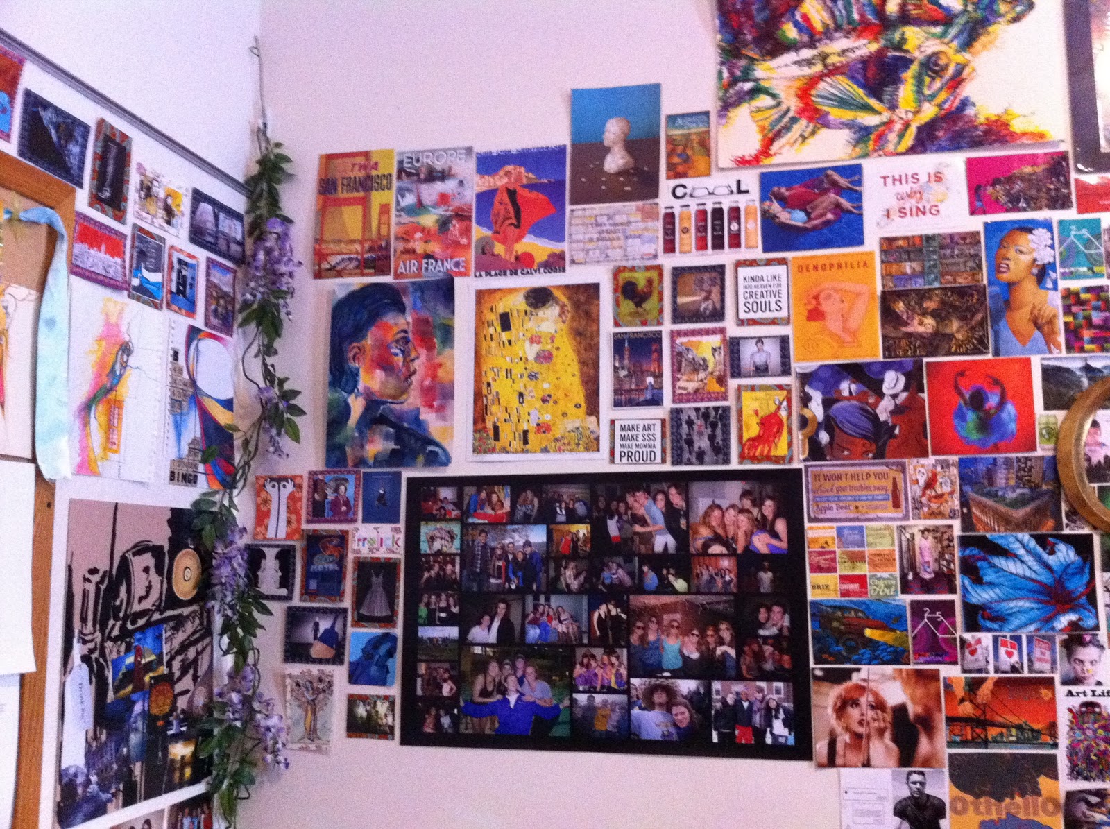 eclectic eclaire: my bed(dorm)room + collage