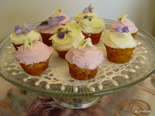 Candied Pansy Cupcakes