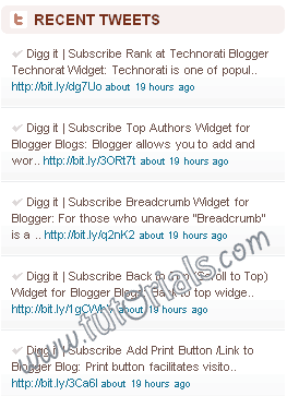 twitter widget blogger