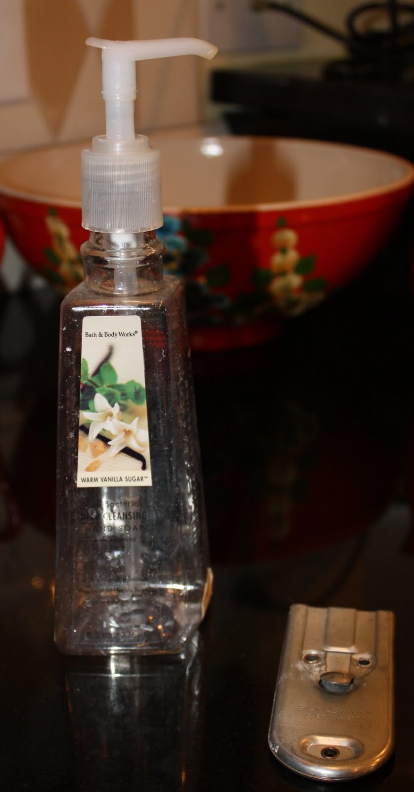 Repurposing a Soap Dispenser Sweet Pea