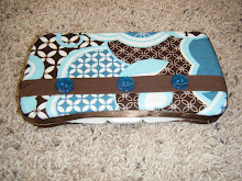 Brown & Blue baby wipe case