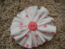 Pink & White hair bow $4.99