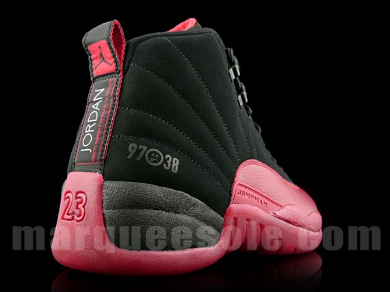 black and red jordans 12