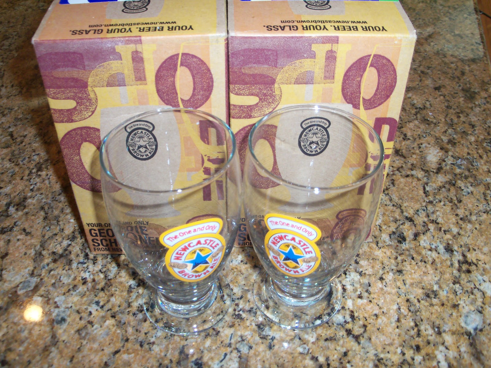 I got my free Newcastle Brown Ale Glasses today The Freebie Junkie