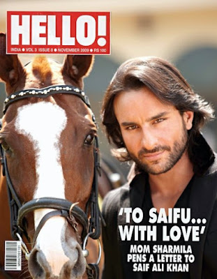 Saif ali khan on Hello magazine