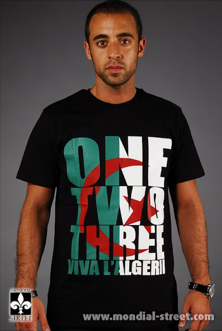 Tee Shirt One Two Three Viva l'Algérie Maghreb United Mondial-Street.com