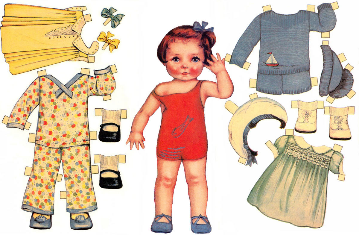 ropa de papel para recortar