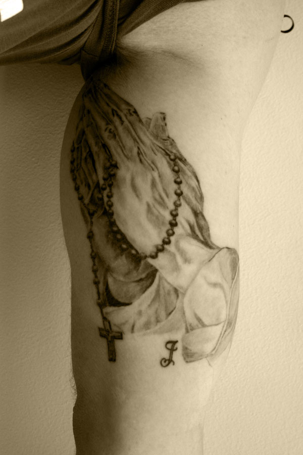 tattoos on hands designs. Tattoos: Praying Hands #2