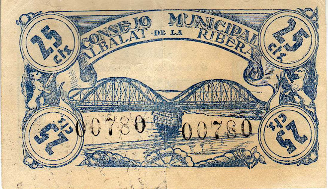 Billet local d´Albalat de la Ribera, 01-10-1937