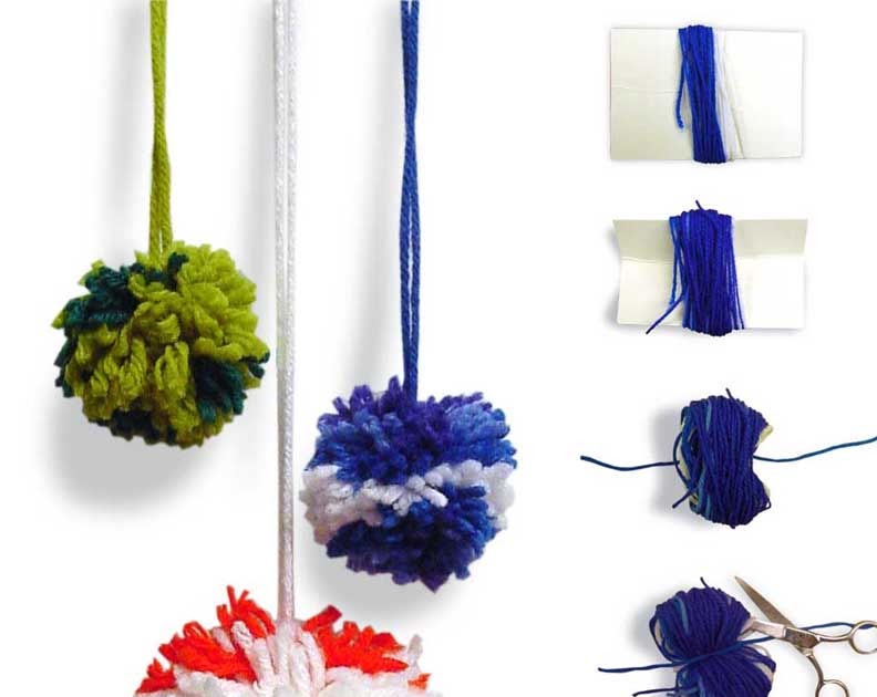 Pom Pom Yarn Balls Art Projects for Kids