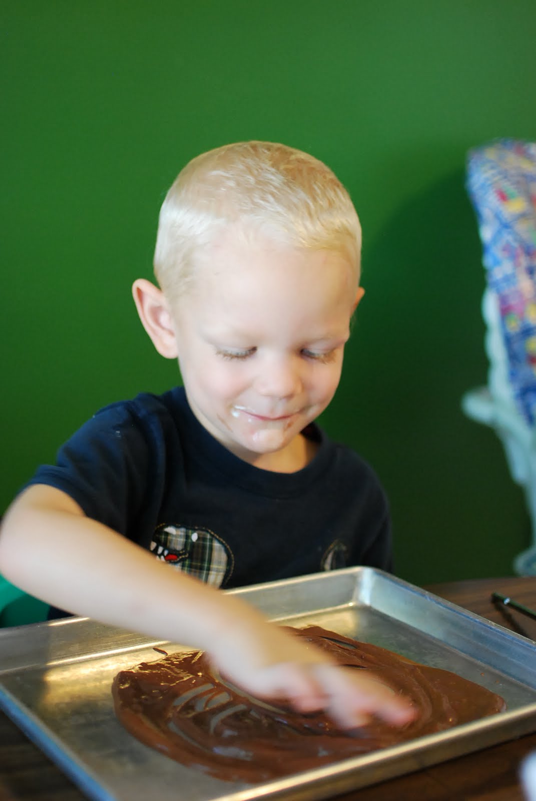 Kitchen Table Finger Paint Pudding