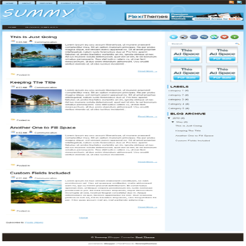 free blogger template convert from wordpress theme to blogger with blue and white color