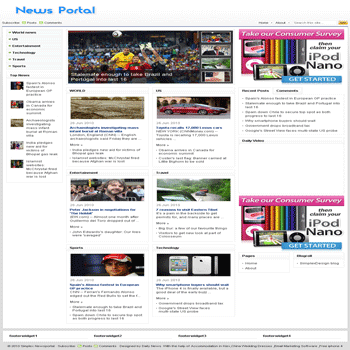 free blogger template magazine style Simplex Newsportal blogger template