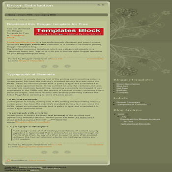 free blogger template convert wordpress theme to blogger Brown Satisfaction blogger template