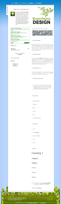 Green Home free blogger template converted from css template to blogger template minimalis blogger template