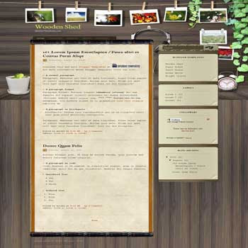 Wooden Shed free blogger template for nature blogger template