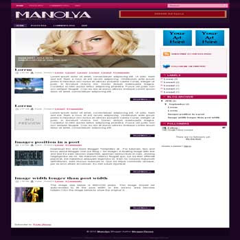 Manolya blogger template convert wordpress theme to blogger template with image slideshow blogger template