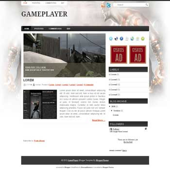 Game Player2 blogger template convert wordpress theme to blogger template with image slideshow blog templates for game blog template