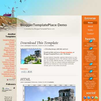 Life Book blogger template converted from css template to blogger template with 3 column template blogger