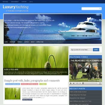 Luxury-Yachting blogger template. convert wordpress theme to blogger template. image slideshow blogger template. image slideshow blogspot template