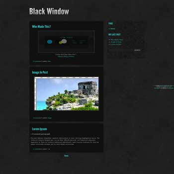 Black Window blogger template with 2 column blogger template. minimalist black blogger template