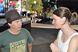 Jess talks with George Takacs, Greens candidate