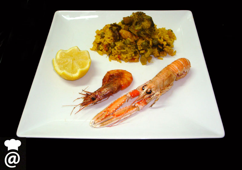 RECETAS PARA ADELGAZAR PAELLA DE VERDURAS, SETAS Y BACALAO