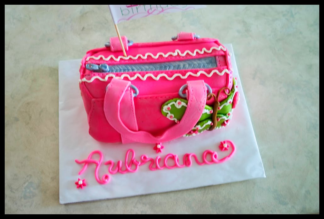 happy birthday cake pink. told her happy birthday.