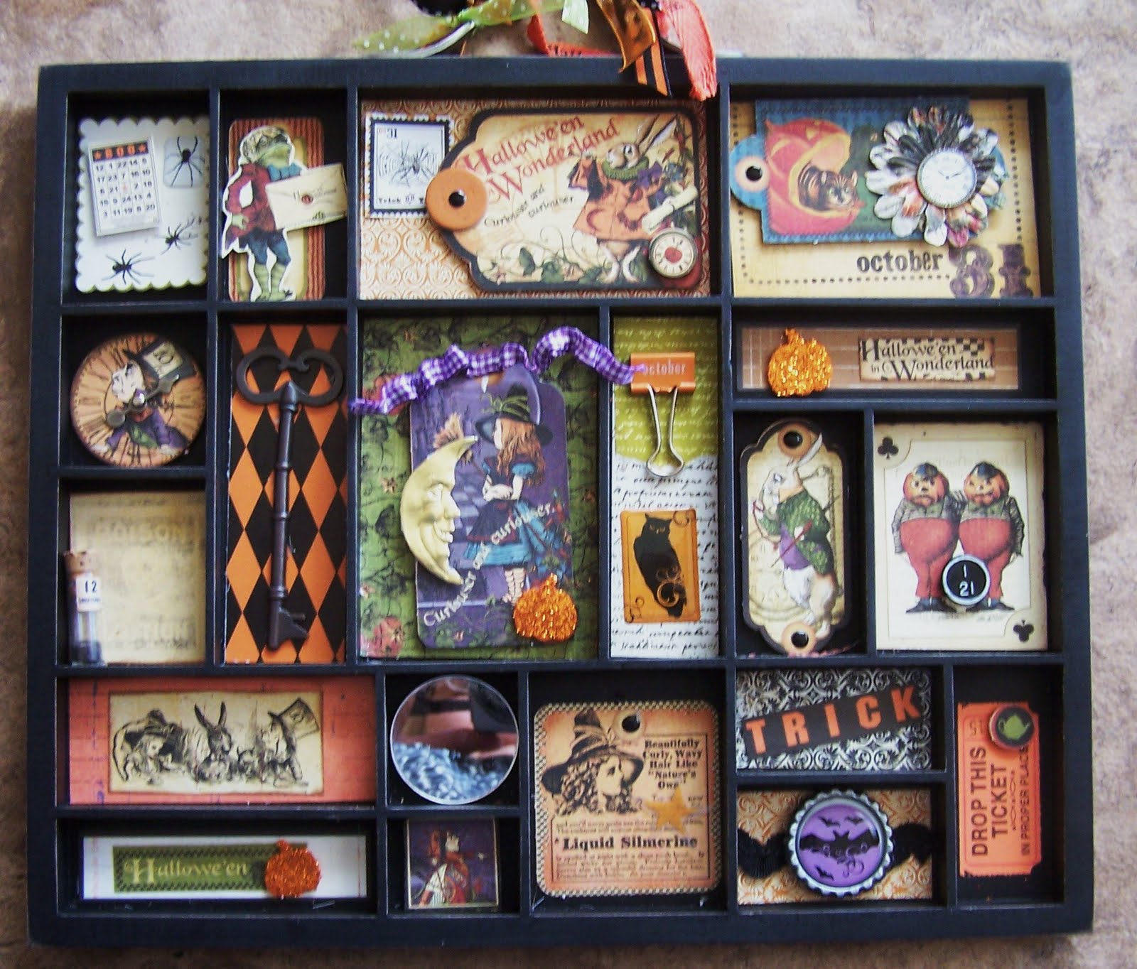 Kard Krazy Printers Tray meets Halloween in Wonderland