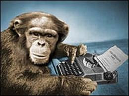 Monkey and typewriter, brought to you by the Eastbay coupon page at http://www.scottsigler.com/eastbay-coupon