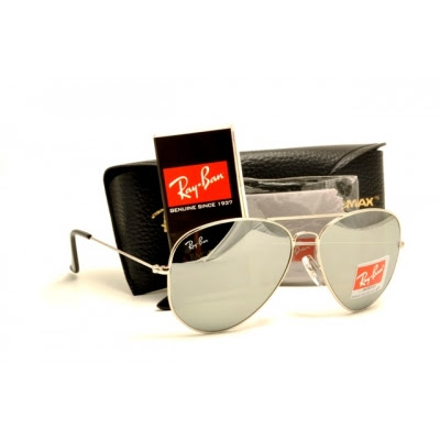 ray ban aviators silver mirrored. New Ray-Ban Aviator sunglasses