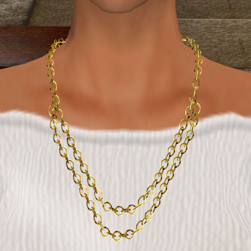 Gold Double Link Necklace