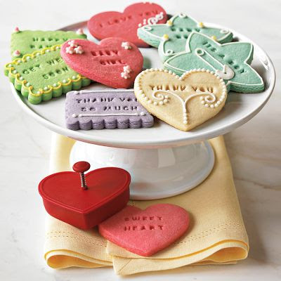 Willaim Sonoma on Conversation Hearts Cookie Cutters Via Williams Sonoma