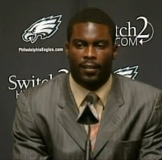 Micheal Vick ~ News Conference ~ Signing-With-Philadelphia Eagles Photos,Video