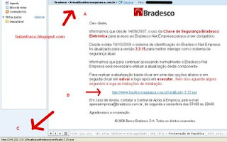 email, bradesco, golpe, vírus