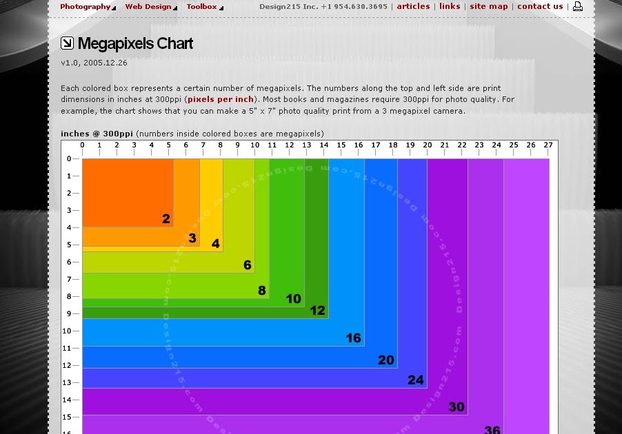 Nikon D40/D40x/D60 Photog Print sizes Megapixels Chart