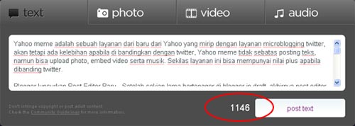 posting teks di yahoo meme