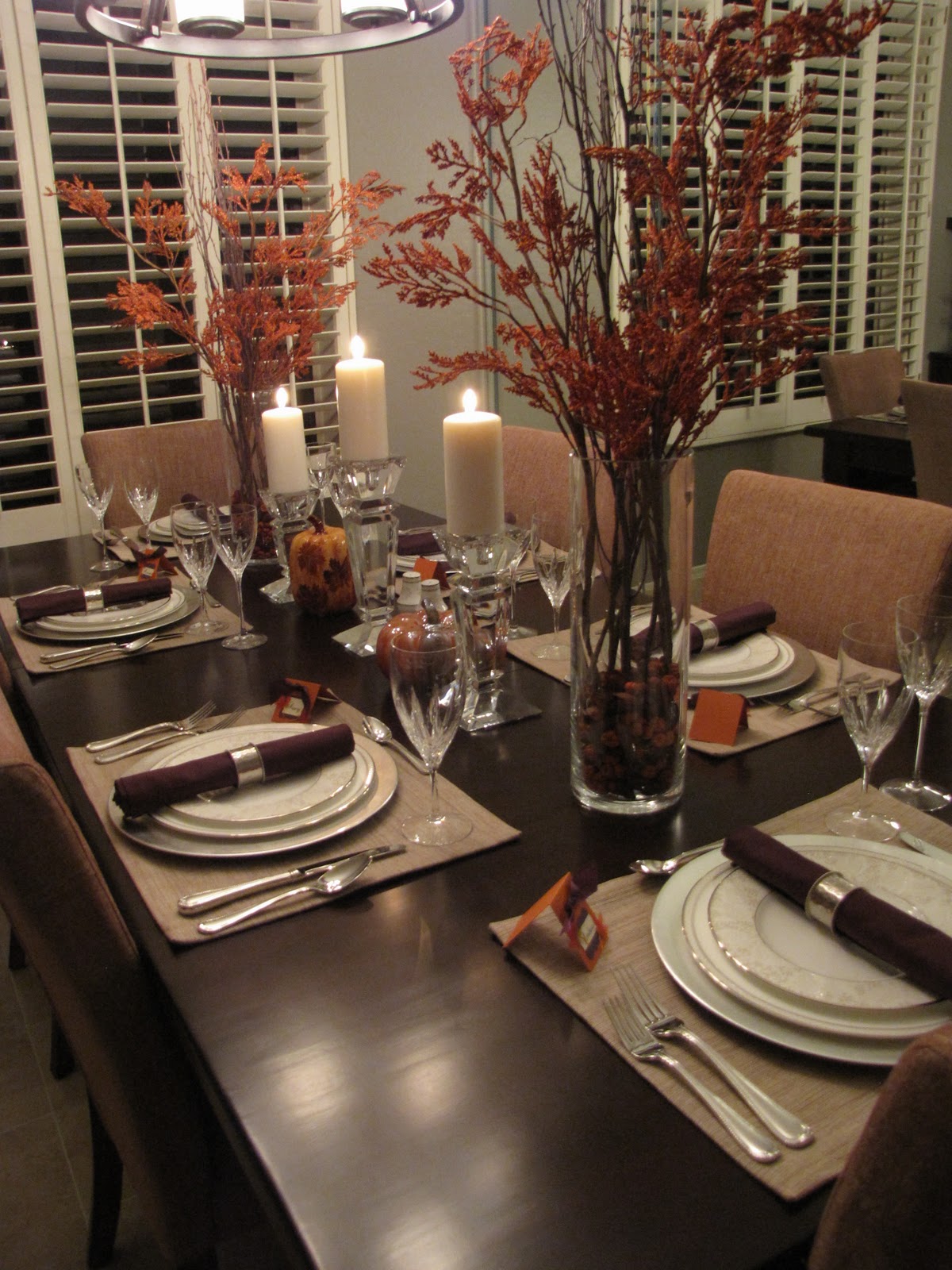 Kristin&#039;s Korner: Decorating for My First Thanksgiving- Table Design